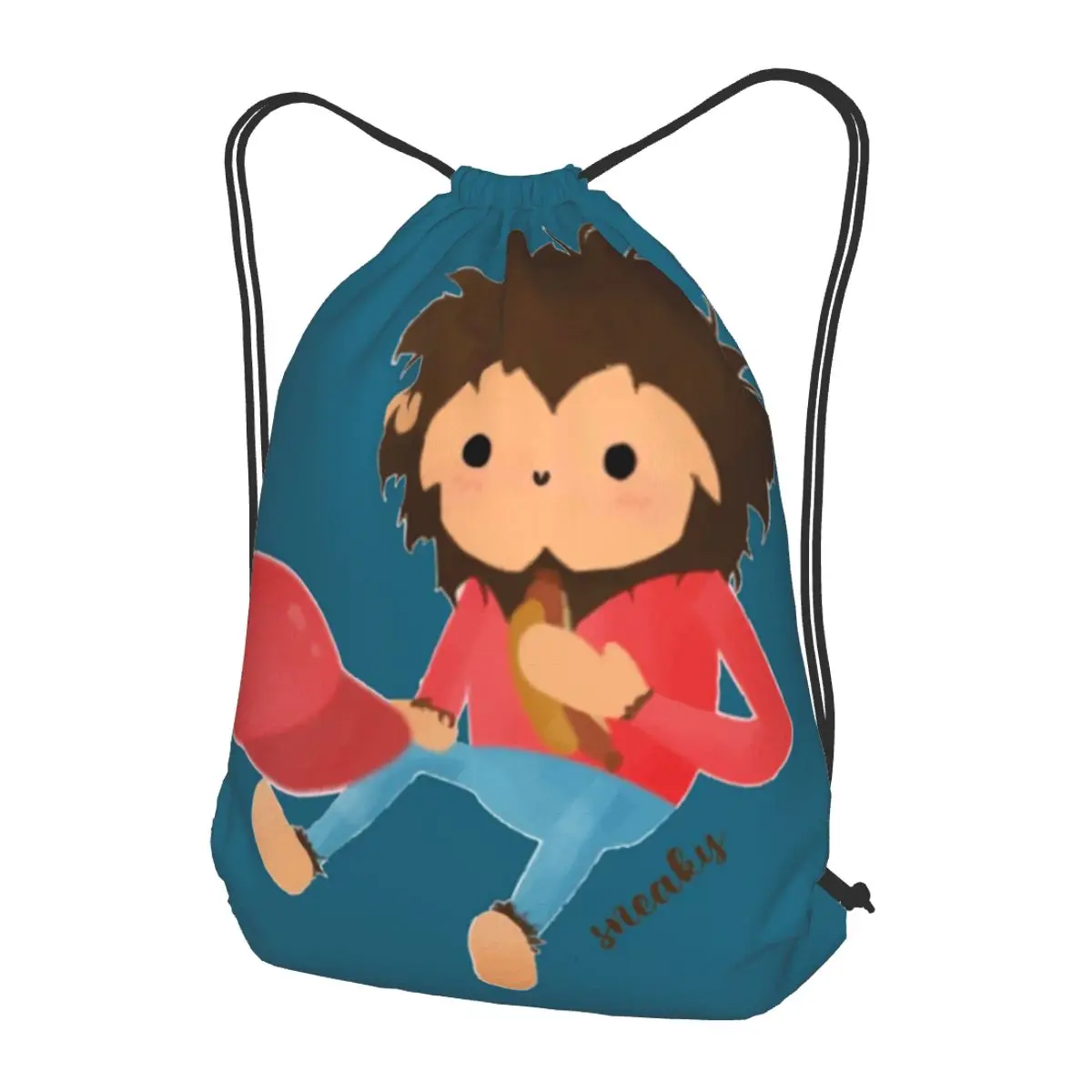 

Sneaky Sasquatch Funny Big Head For Game Lover Backpacks Fashion Drawstring Bundle Book Bags for Man Woman School