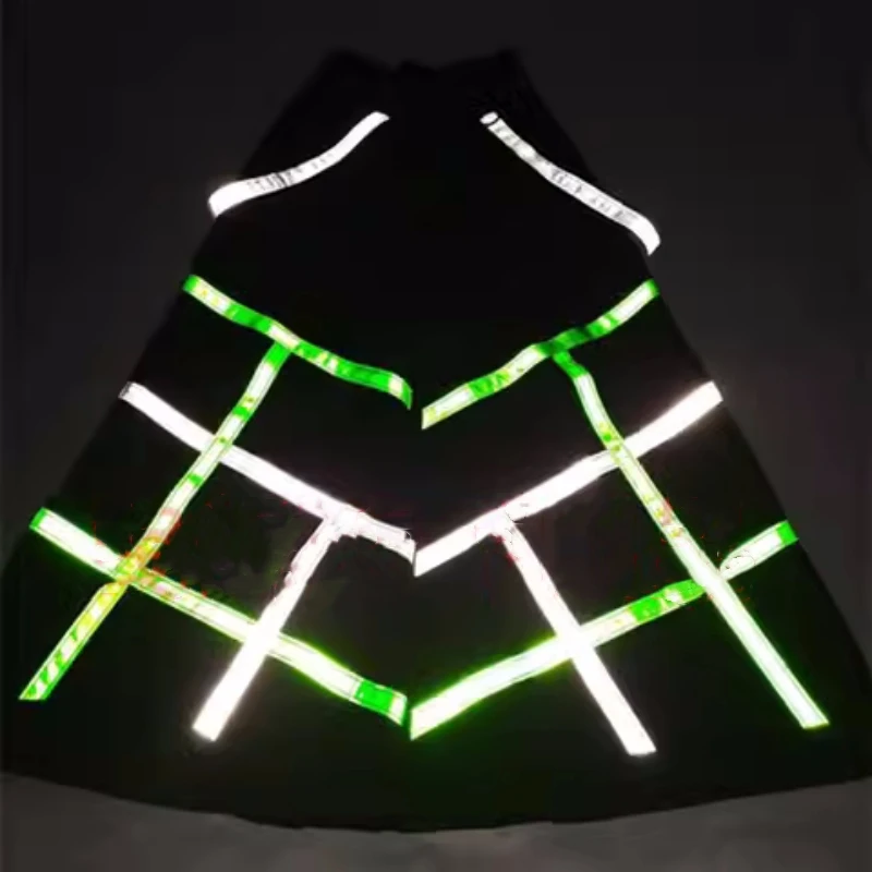 

Брюки для танцев Ghost Step, брюки для шаффл-дэнса, брюки-клеш с особым принтом, уличные стильные брюки с эффектом ночного видения, светоотражающие танцевальные брюки