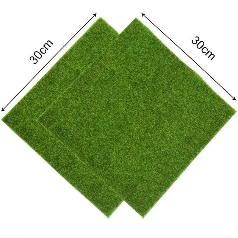 30x30cm Artificial Turf Fake Moss Lawn Mat Synthetic Grass for Micro Landscape Small Court DIY Scene Layout Home Garden Decor