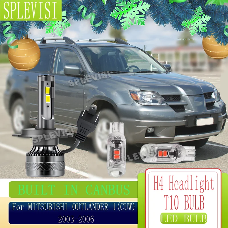 

Built-in load resistor ensures no dashboard warnings LED H4 9003 Headlight For MITSUBISHI OUTLANDER 1(CUW) 2003 2004 2005 2006