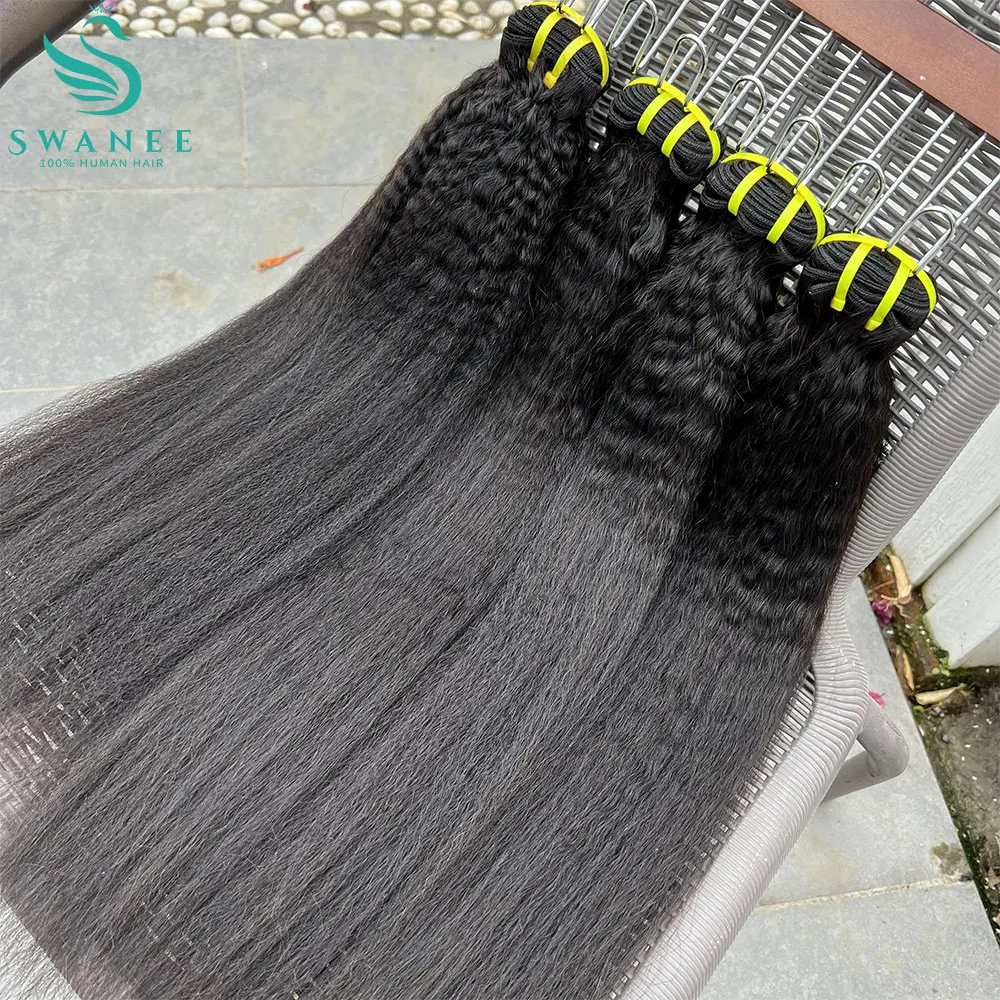 

SWANEE Кудрявые прямые пучки волос 100% пучки человеческих волос Девственные волосы Вьетнамские волосы Натуральные волосы для наращивания толстых кончиков