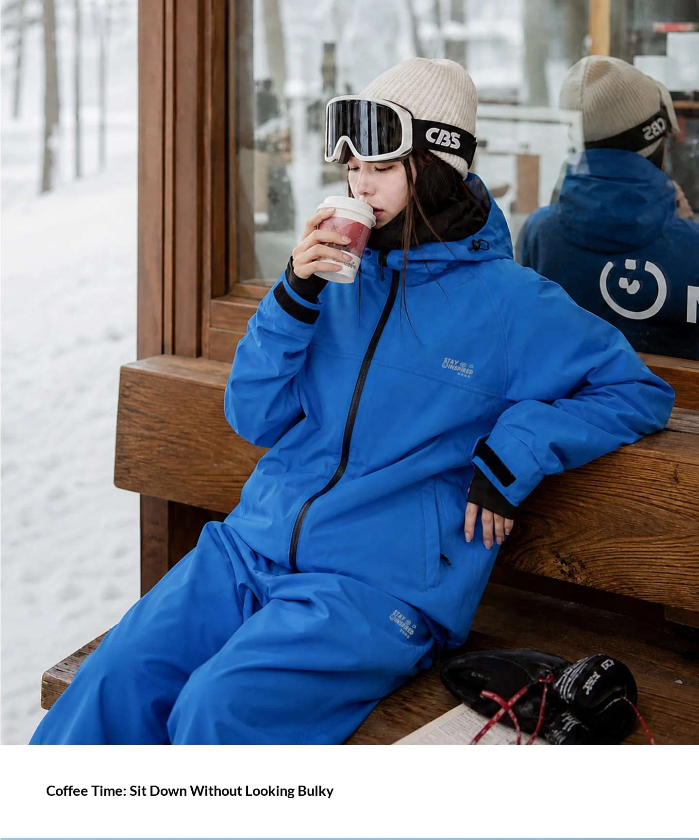 John Snow 2025 Neuer Ski-Anzug für Paare, Einzel- und Doppelmodell, locker geschnitten, wasserdicht, wärmeisolierend, Skihose und Skijacke – Detail 14