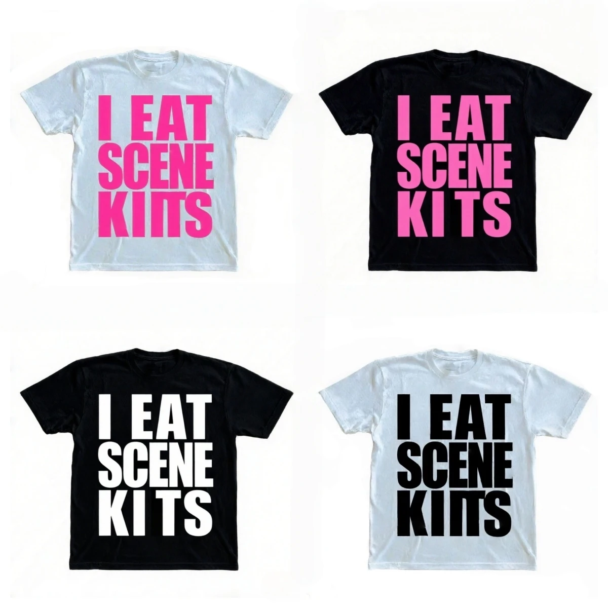 

Crew neck T-shirt summer loose cotton T-shirt hip hop comfortable punk letter print casual top grunge rock American street wear