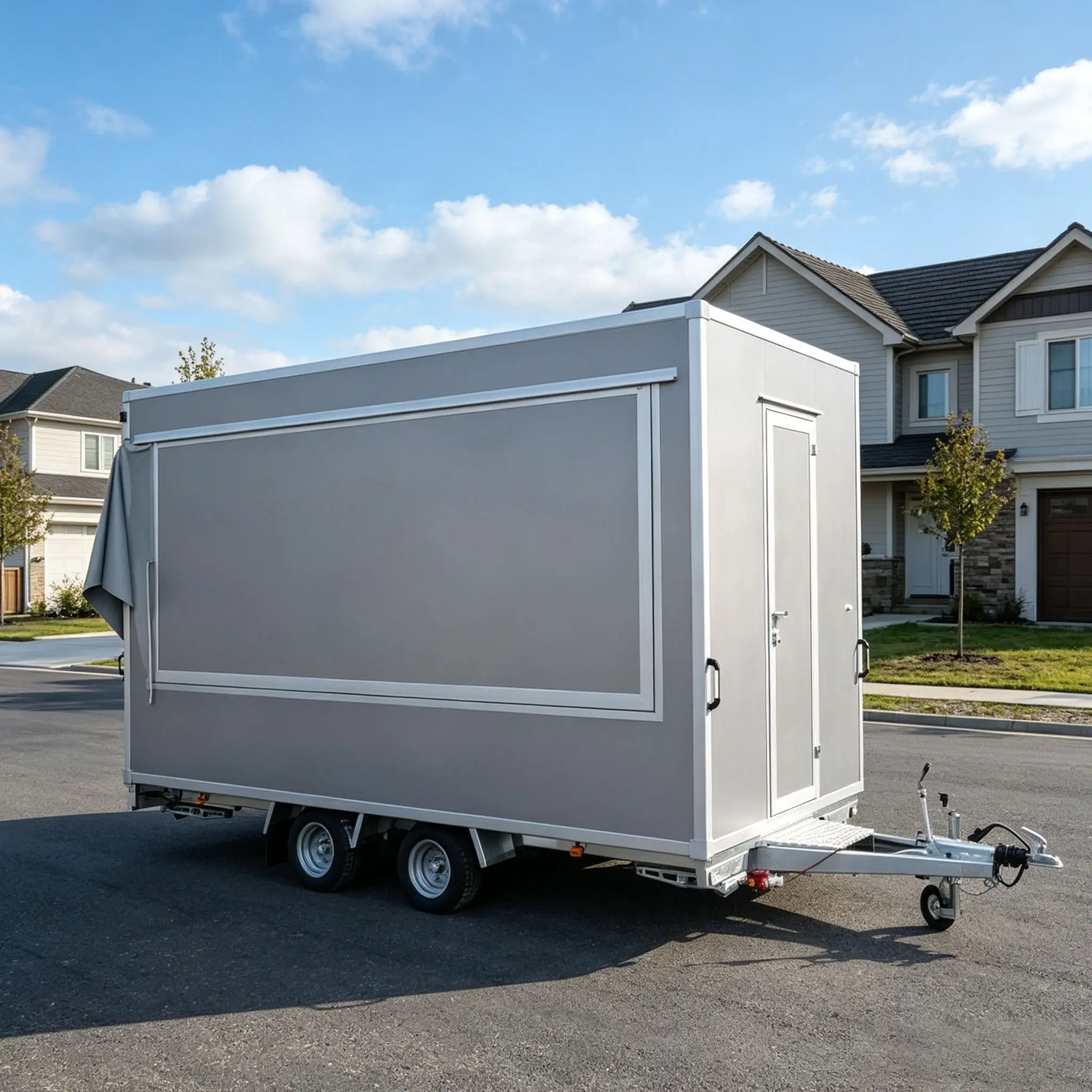 Fully Equipped Fast Food Truck & Mobile Restaurant, Ice Cream Coffee Bubble Tea Burger Pizza Popcorn Cart for Street Vending