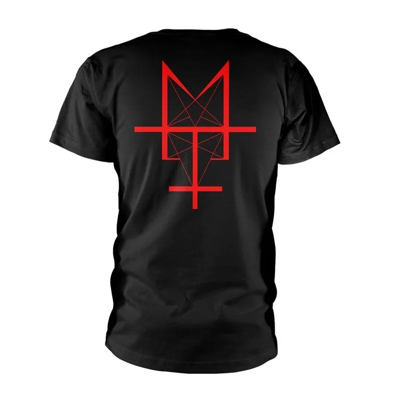 Deicide Debut Album Tee, Death Metal T-Shirt with Demon Mask & Band Logo Print, Band Fan Merch