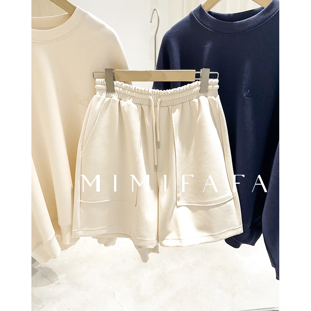 

Mimifa Casual Sportswear Set Loose Fit Simple Design New 25 Youth Men's Spring Summer Long Sve T-irt orts Ensemble