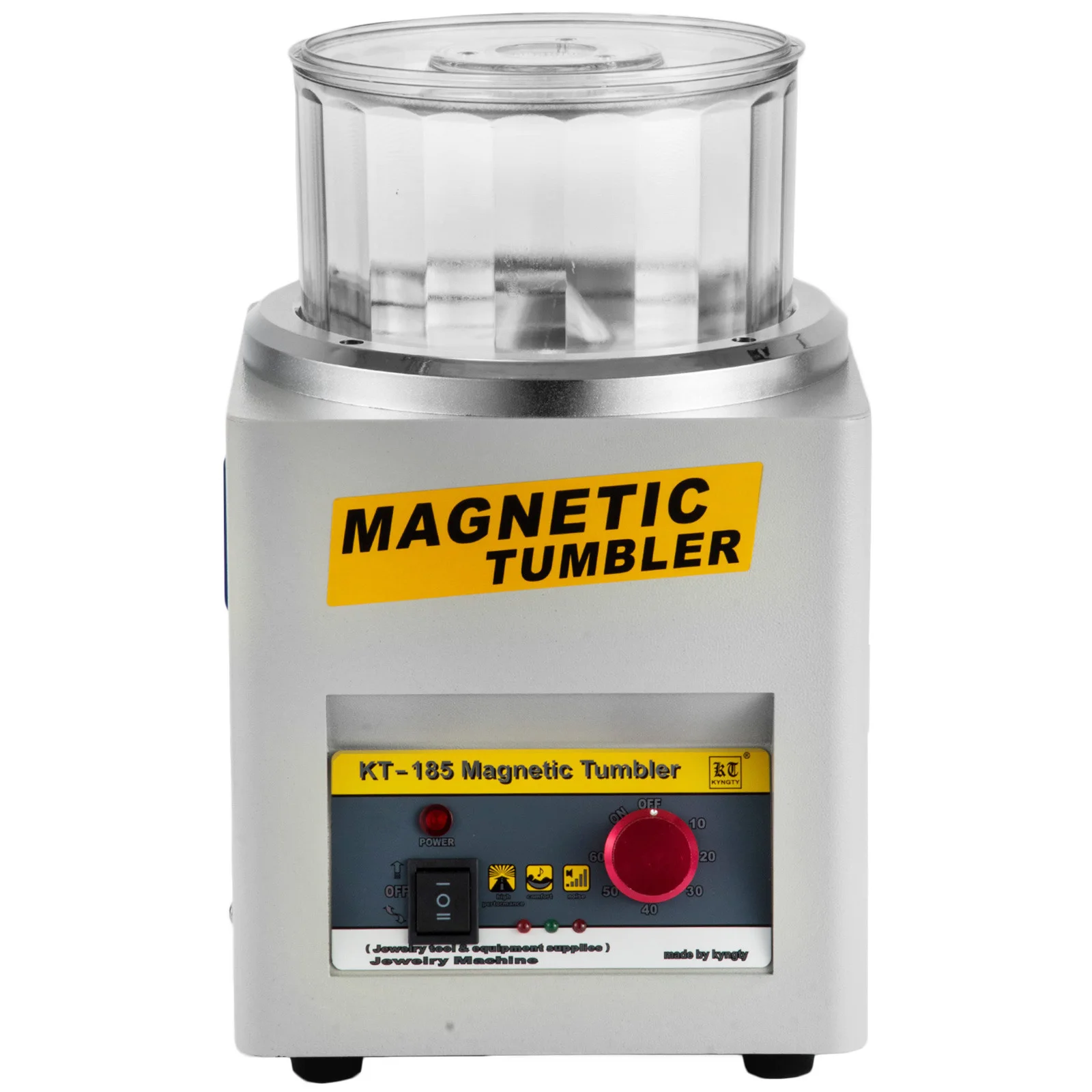 SucceBuy KT-185 Magnetische Tumbler Sieraden Polijstmachine Mini Metalen Finisher Afwerkingsmachine 220V Goud Precisie Onderdelen Polijstmachine - afbeelding 2