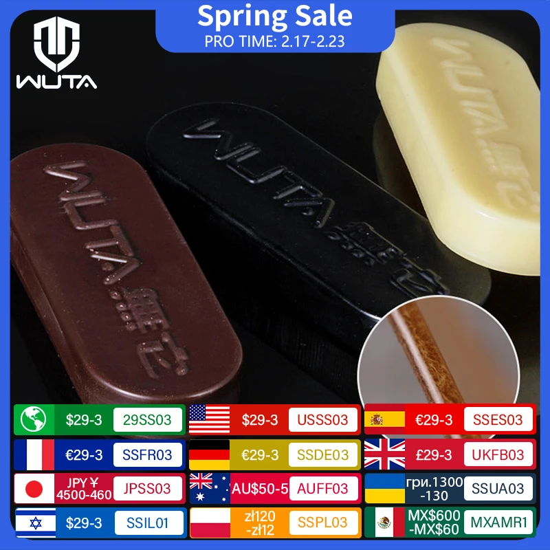 WUTA 1pcs Professinal Leather Craft Edge Polishing Wax Firm Mill Edge Wax DIY Handmade Processing Grinding Tool 3Color Available