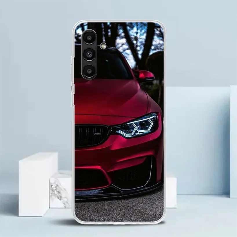 Blue Red Car for B-Bmw Phone Case For Samsung Galaxy A15 A14 A13 A12 A55 A54 A53 A52 A35 A34 A33 A32 A25 A24 A23 A22 A04S A03S A