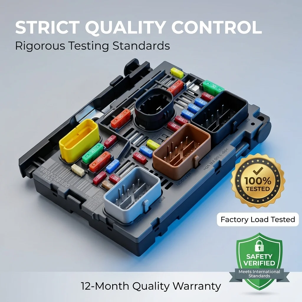 NEW For Peugeot 3008 407 5008 Citroen 407/407SW/RCZ C5/X7 C4 9675877980 9807028580 Engine Fuse Box Assembly BSM R02 Module - view 4