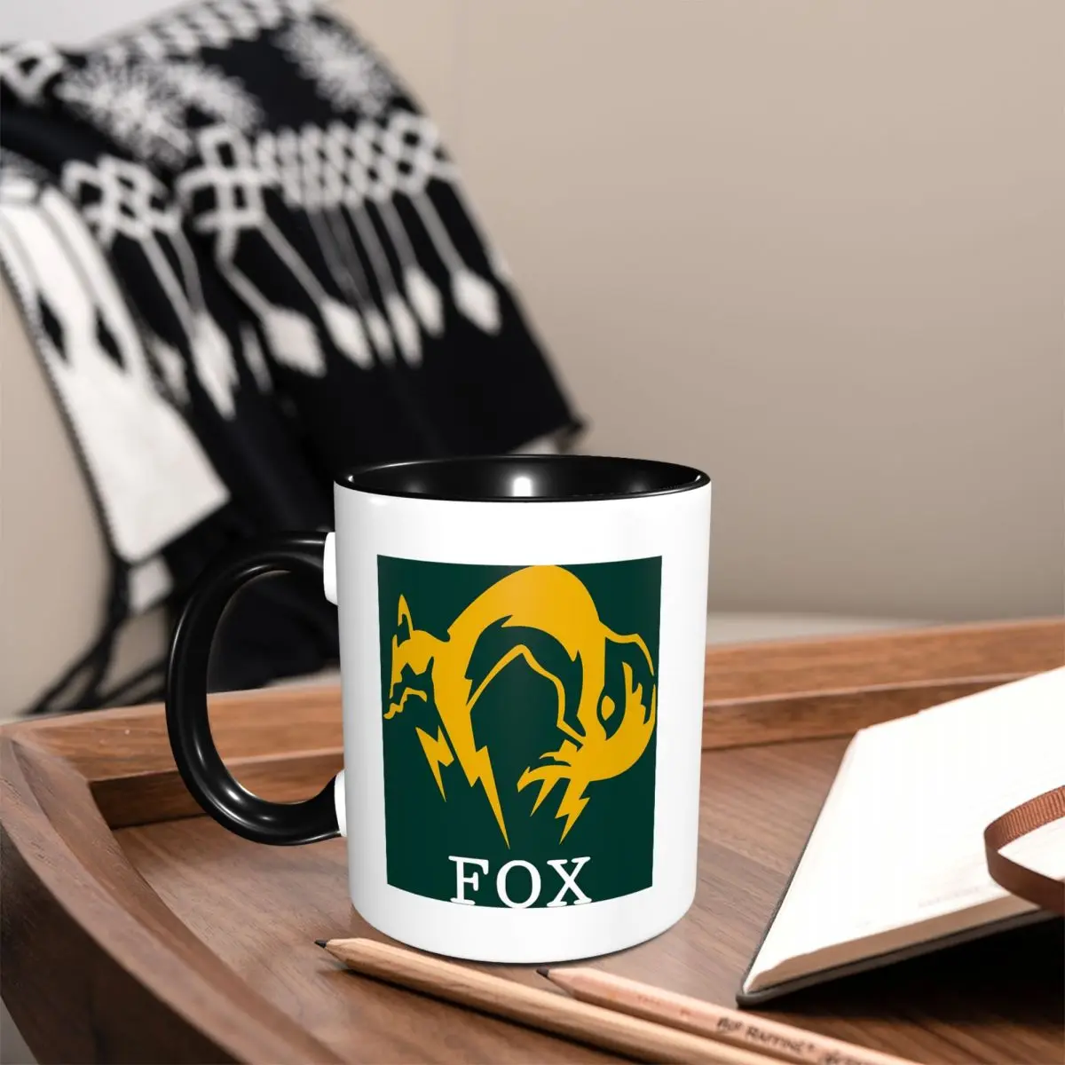 Metal Gear Solid Fox Mug Funny Ceramic Coffee Cups Tea Mugs Milk Cup Drinkware Gifts for Friends