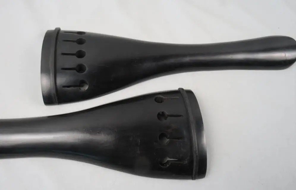 

Best 2pcs different blank double bass 3/4 tailpieces with tail gut ,nature Ebony