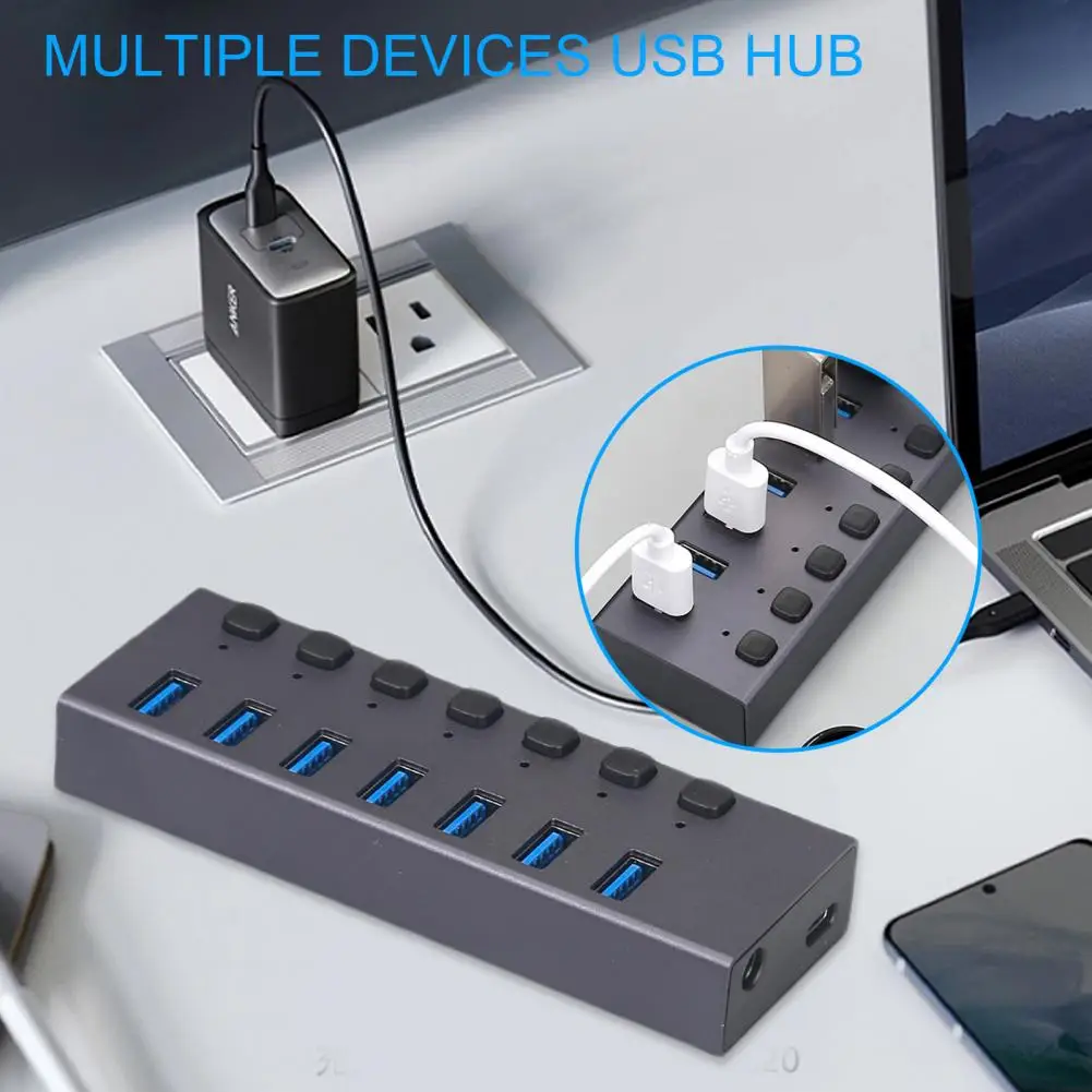 

Led Indicators Usb Hub Usb 3.0 Hub with Switches Efficient 7-port Usb 3.0 Hub with Switches Led Indicators for High-speed Data