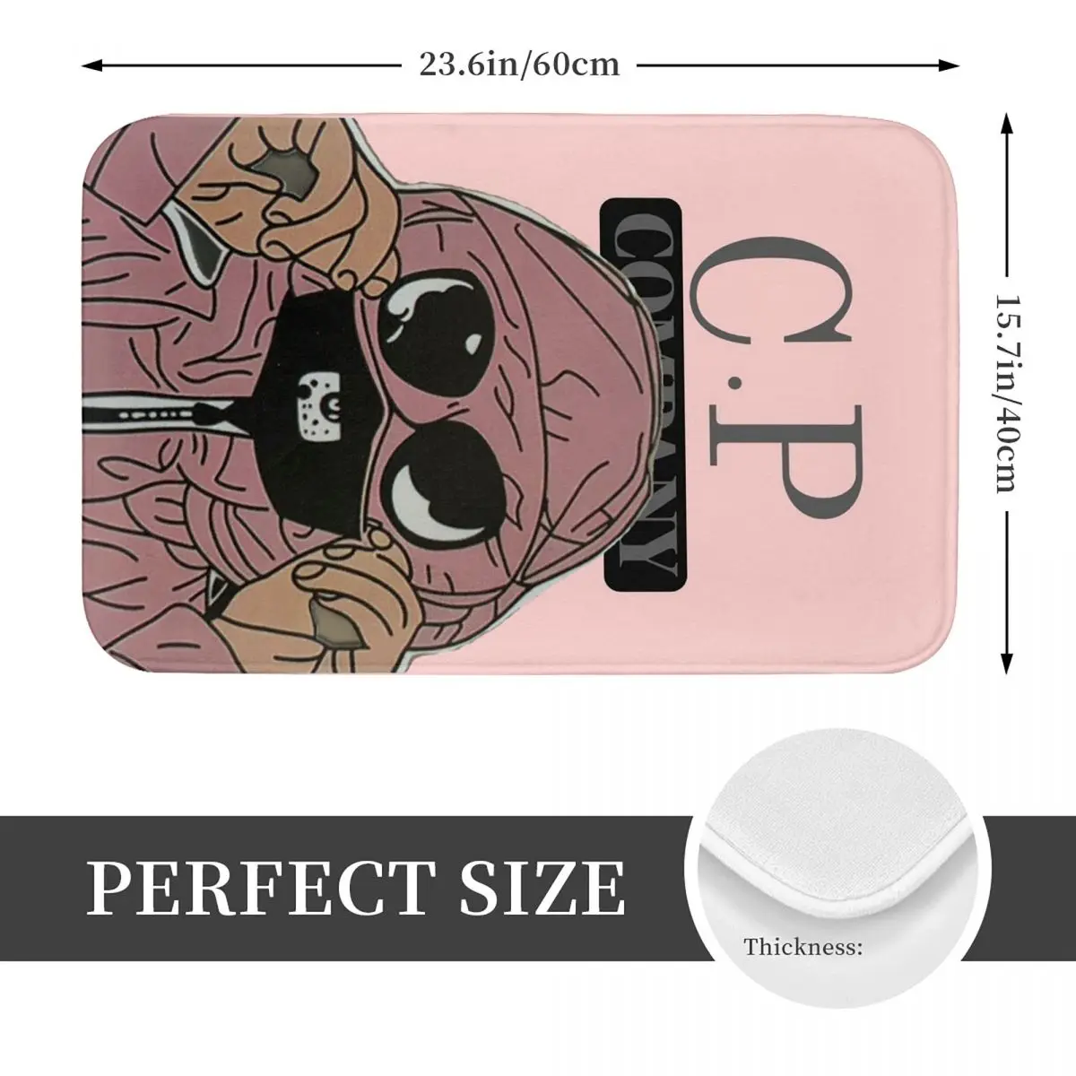 C-Company CP Non-slip Doormat Floor Mat Cushion Carpet Rug for Kitchen Entrance Home Bedroom Footpad Mats