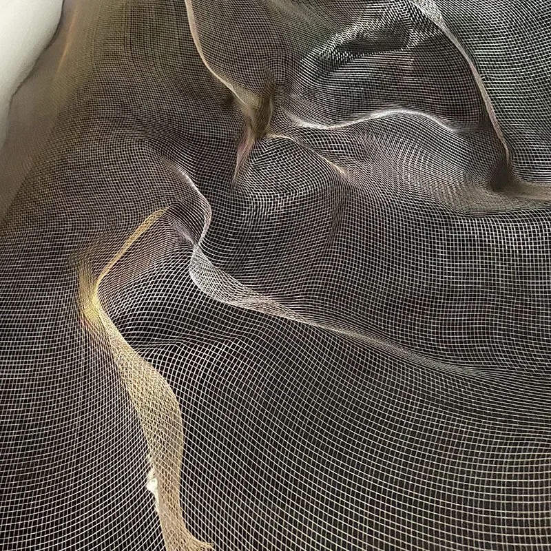 Flexible Cloud Shape Wire Mesh Metallic Fabric Material Decorative Background DIY Designer Wire Mesh Diy Sewing Metalic Fabrics