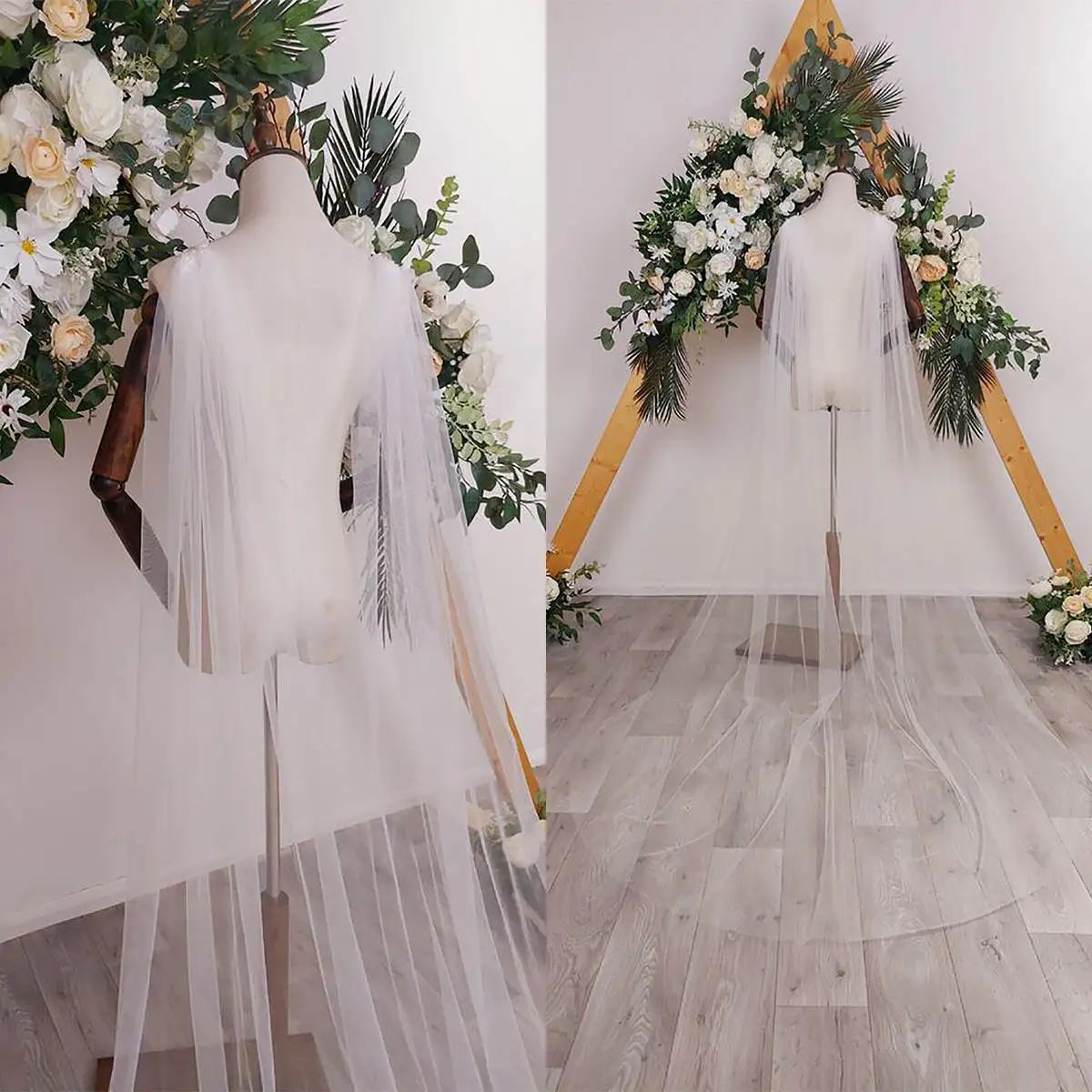 

Simple Long Wedding Wrap Beaded Appliques Sleeveless Bride Shawl For Strapless Bridal Dress High Quality Custom Made