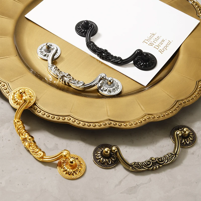 

European classical retro furniture handles, drawers, wardrobes, cabinets, bookcases, furniture pull tab handles