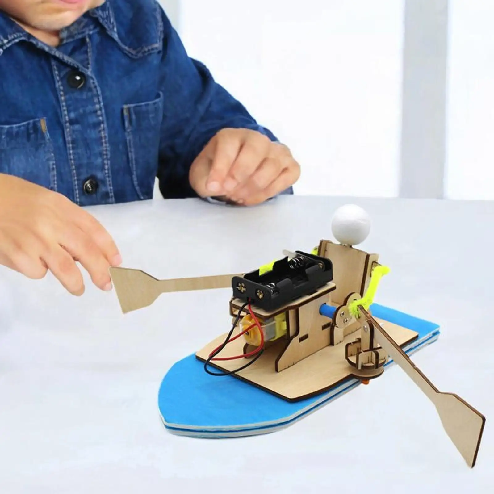 

Rowing Electricity Model Physical Scientific Experiment Set DIY Toy Easy to Assemble Fun Physics Toy for Children Kids Teens