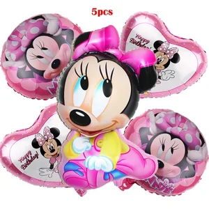 ディズニーフォイルバルーンミッキーマウスバルーンミニーバースデーパーティー装飾キッズおもちゃベビーシャワーボール子供漫画ギフト 8ベストセールスお誕生日おめでとうミニーマウス-5