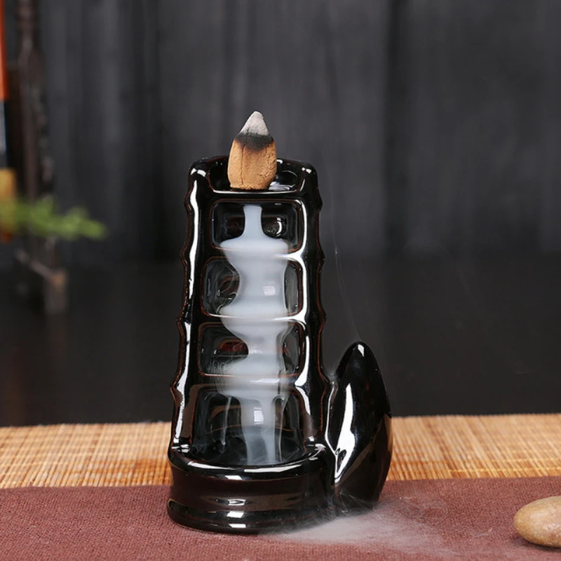 Creative Home Decor Backflow Stick Incense Burner Ceramic Censer Home Decoration Use In Home Teahouse Zen Yoga Decor -No Incense