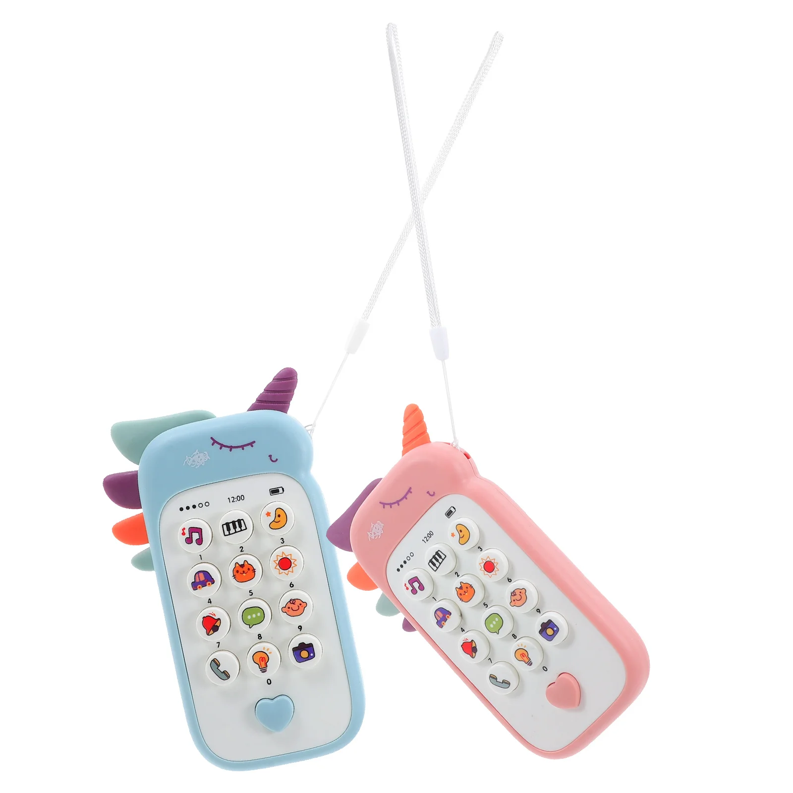

2 Pcs Baby Phone Toys Model Story Machine Kids Cell Plastic Interphone Infant Child Fake Telephone Early Education Mobile