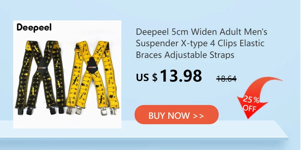 Heavy Duty Work Suspenders for Men X-Back Gripper Clasps Adjustable Strap Fully Elastic Adult Widen Men's Suspender