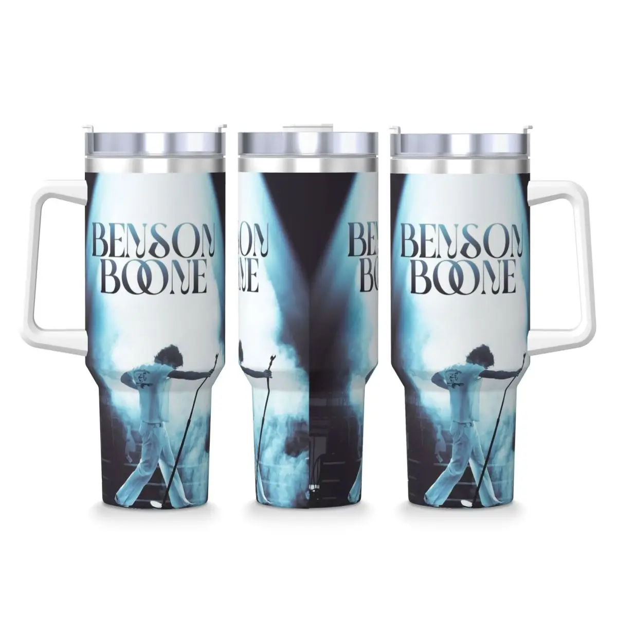 

Стакан из нержавеющей стали Benson Boone, автомобильные кружки с соломинкой, бутылка для воды для путешественников, холодных напитков, сохранение тепла, кофейная кружка 40 унций