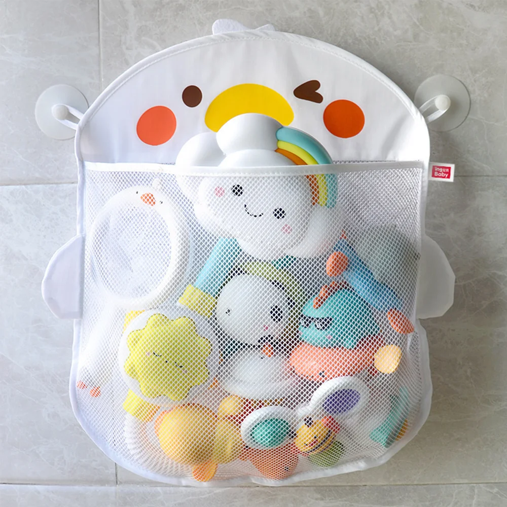 Dinosaur Animal Baby Bath Toys Organizer Kids Tidy Storage Suction Bathroom Bathtub Doll Hanging Bag Basket Mesh Bag Water Toys