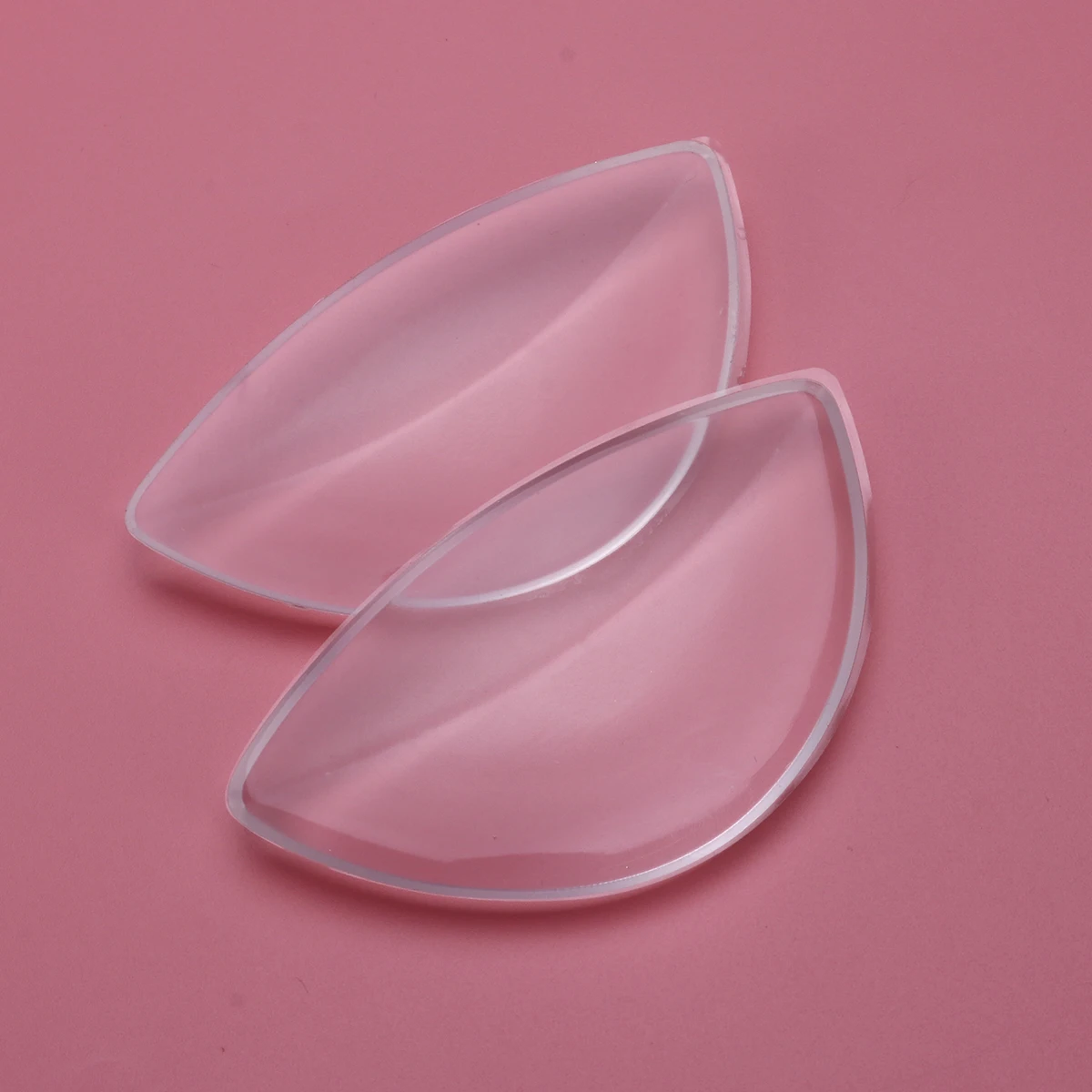 

4 Pairs Transparent Silicone Gel Insoles 35x18mm 1cm Thick Soft Adhesive Arch Support for Flat Feet Fallen Arches Foot Care