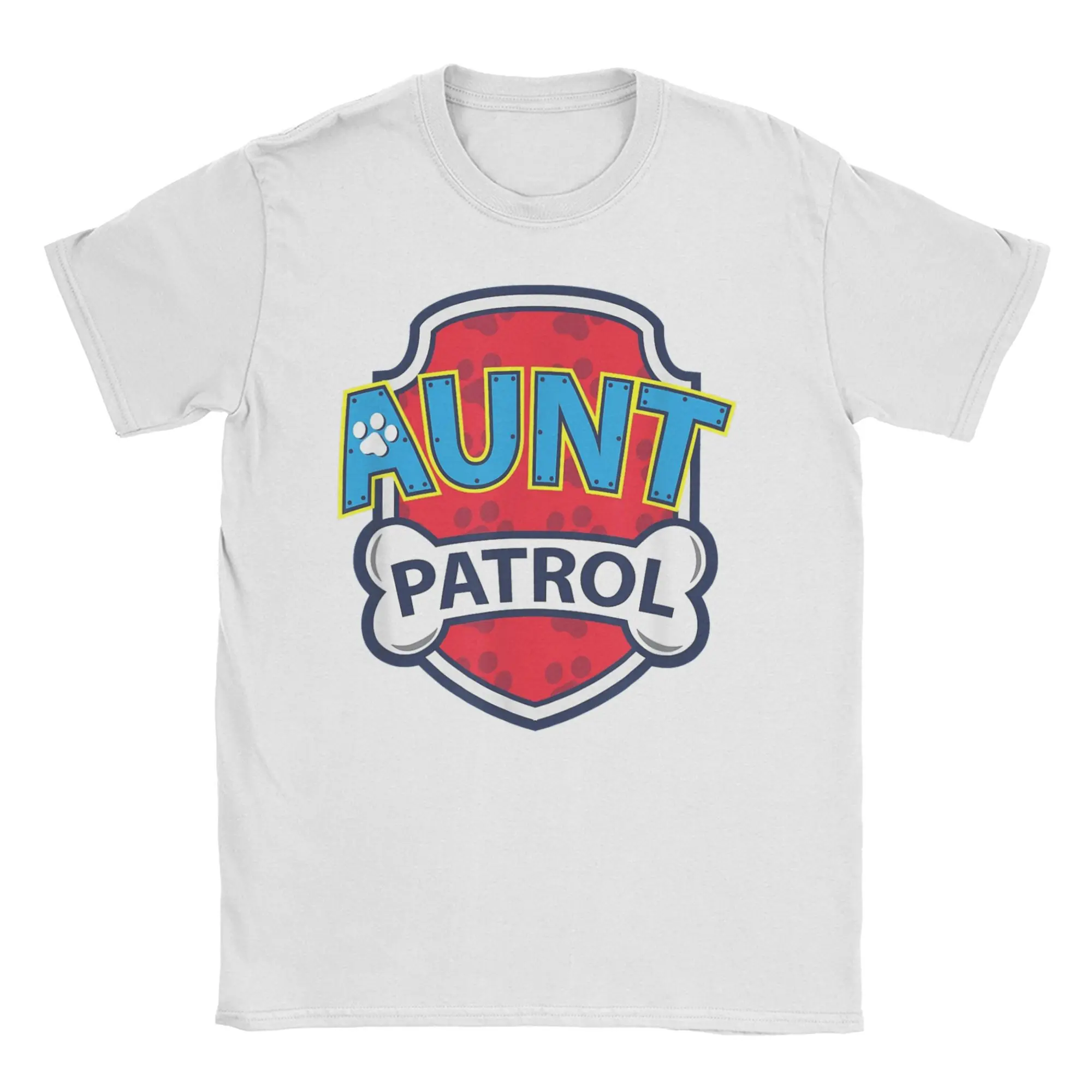 

Футболка с собакой тети-патрулем для мужчин и женщин, семейный забавный подарок, новинка, футболки из чистого хлопка, футболка с круглым вырезом и короткими рукавами, топы с принтом