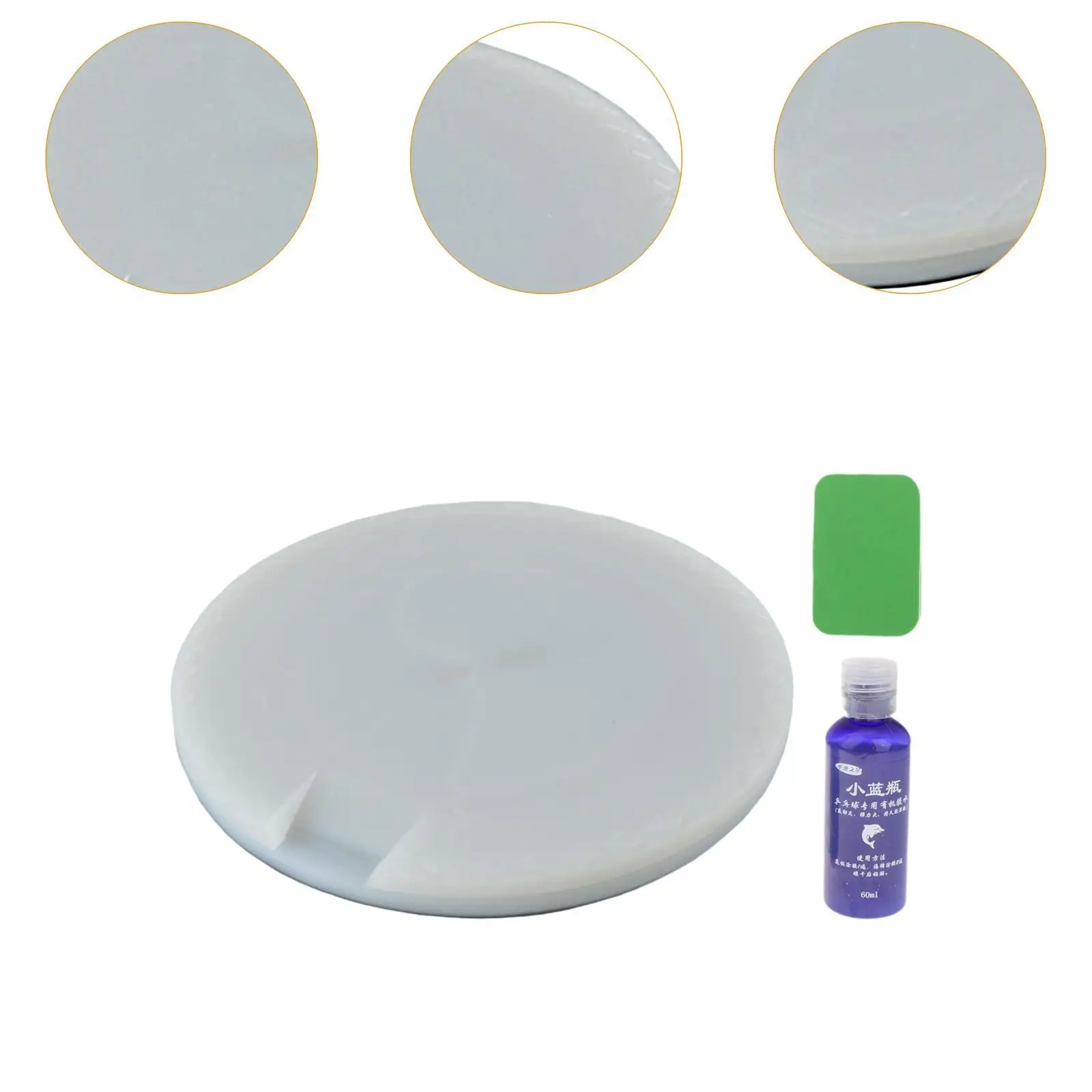 Almohadilla de goma para raqueta de tenis de mesa, herramienta giratoria de corte ensamblada, antideslizante con pegamento para tenis de mesa