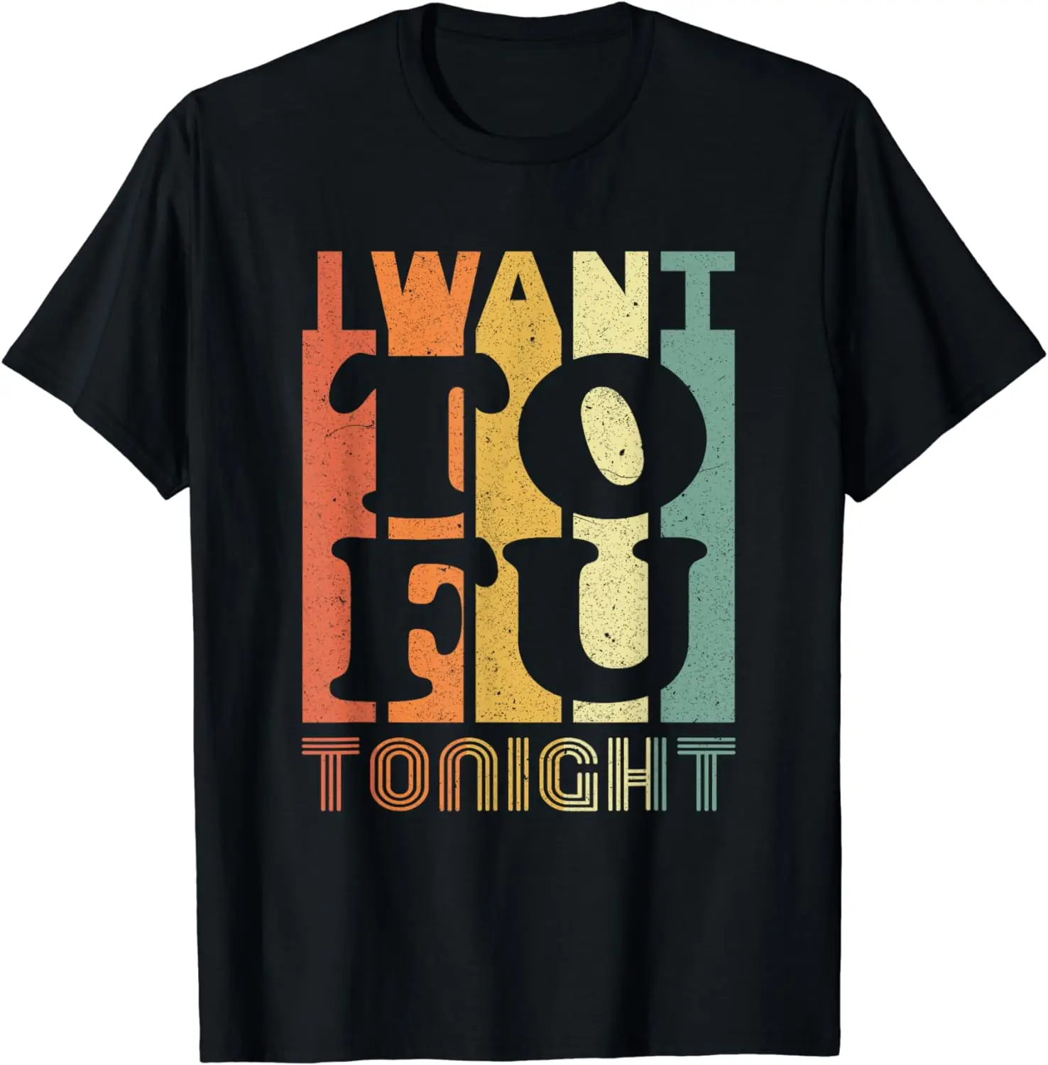 Tonight I'm Gonna Have Tofu Retro Fun Vegan T-shirt Unisex Harajuku Fashion Shirt Short Sleeved Summer Top