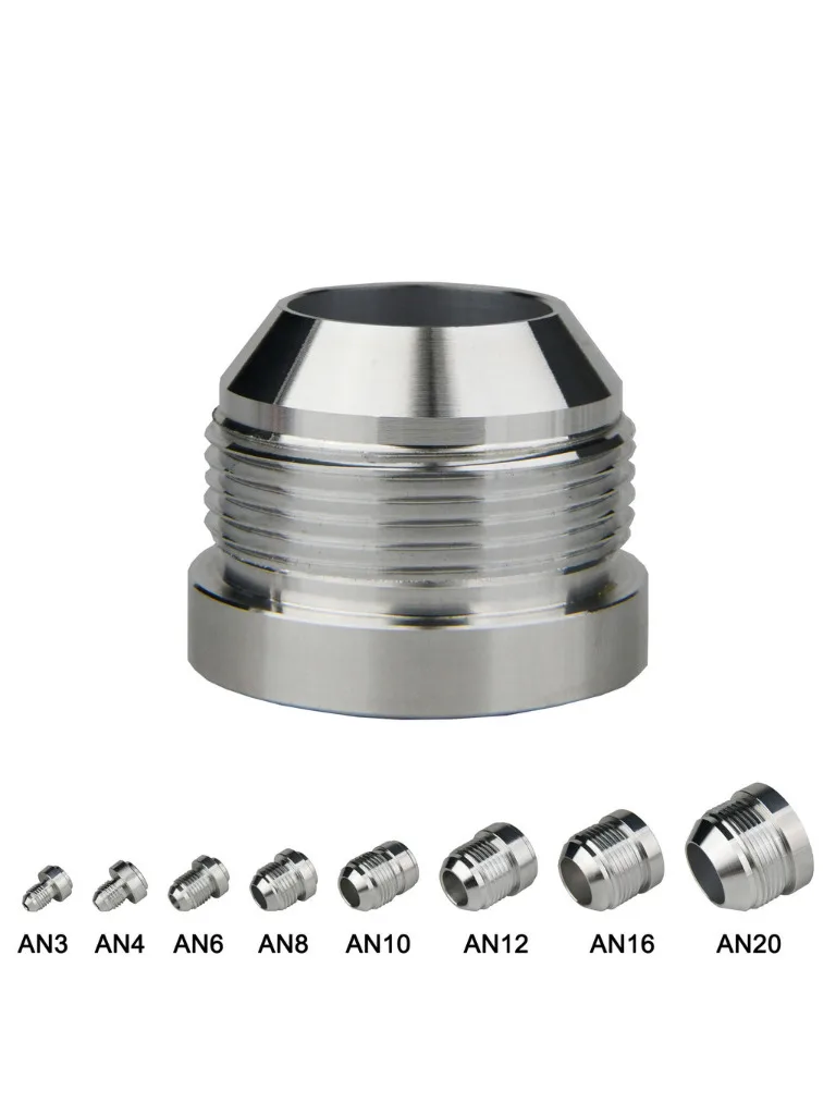 Connecteur de raccord évasé mâle 3AN 4AN 6AN 8AN 10AN 12AN 16AN 20AN, pour tuyau de carburant et d'huile, écrou de réservoir, adaptateur de couvercle de Valve