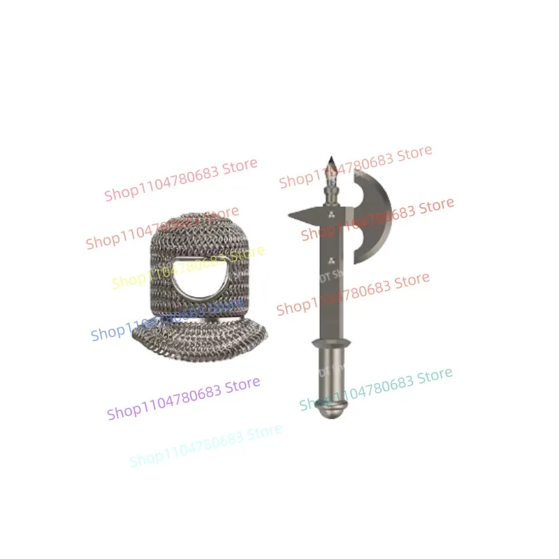 Moc mini figura de ação blocos de construção medieval fazenda milícia montagem modelo anime acessórios dos desenhos animados meninos brinquedos presente colecionável