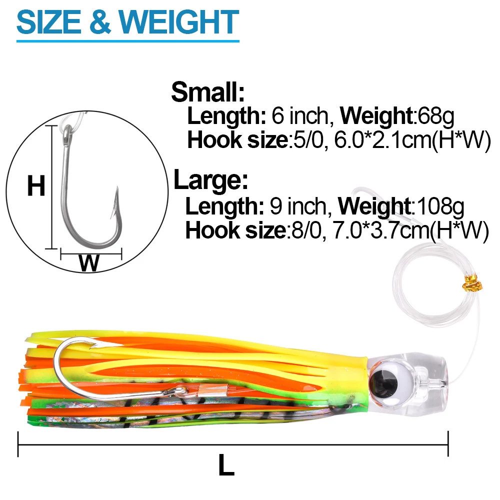 Señuelos de trolling – Pulpos artificiales para pesca en alta mar - imagen 3