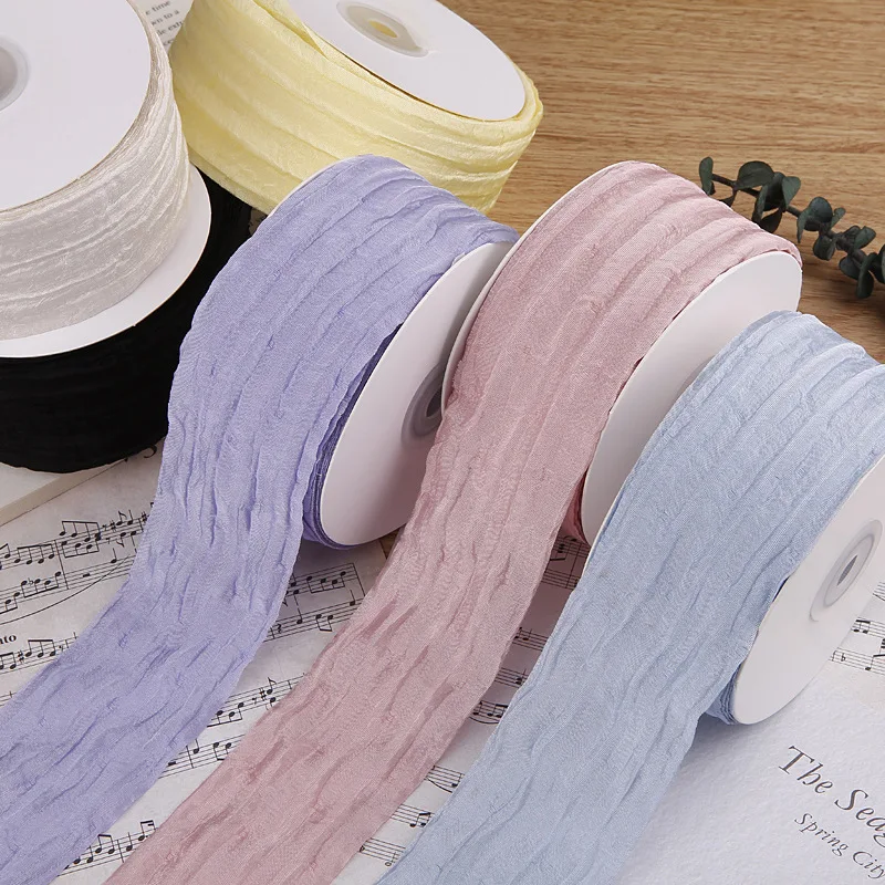 

50MM Single Color Fold 10 Yards Ribbon DIY Handmade Materials Headdress Hair Bows Craft Accessories Decoration Gift Wrapping