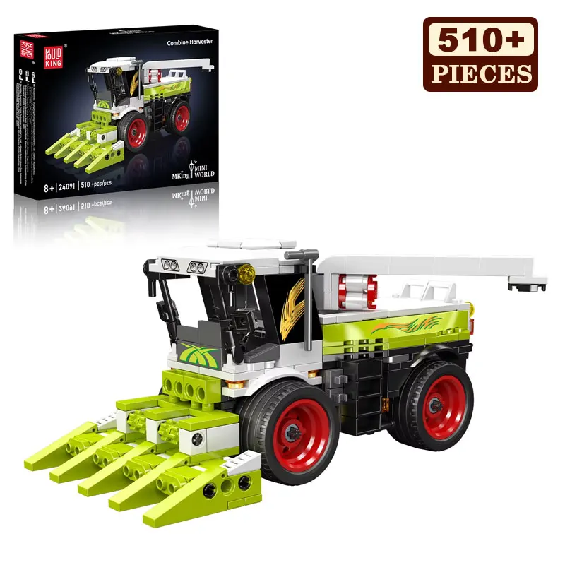 

MOLD KING 24091 510 шт. комбайн мелкие частицы сборочные блоки модель сельскохозяйственной машины строительный комплект сельскохозяйственное оборудование игрушка в подарок