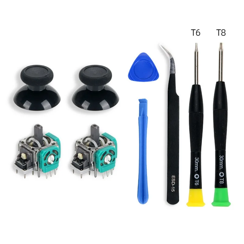 Joystick de repuesto para Xbox One Xbox Series S/X, Kit de piezas de reparación de palancas analógicas 3D, accesorio de destornillador T6 T8
