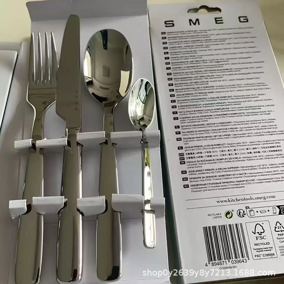 

2025 Hot Selling Western Tableware 4-piece Set with Knife, Spoon and Fork Stainless Steel Knife, Fork and Spoon Set
