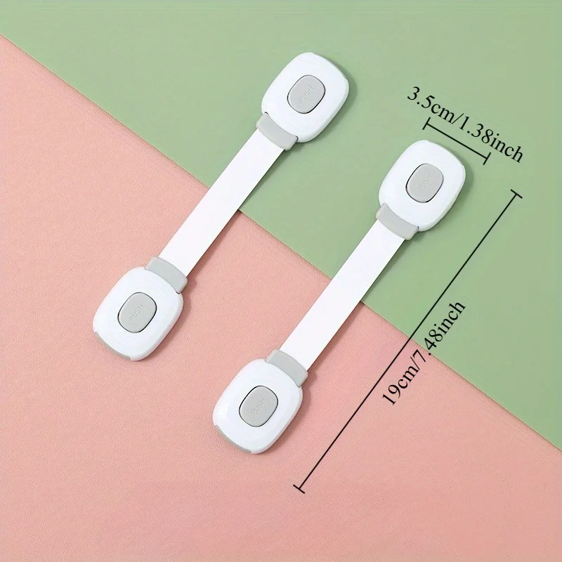Multi-Functional Anti-Pinch Safety Locks, Refrigerator Cabinet Door Lock Buckles with Protection Drawer Lock and Anti-Unlock
