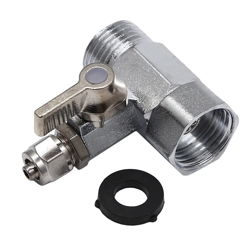 Water Inlet Tee Two-piece Universal Joint  Integrated Water Inlet Tee Ball Valve Switch Faucet Joint Water Purifier Accessories