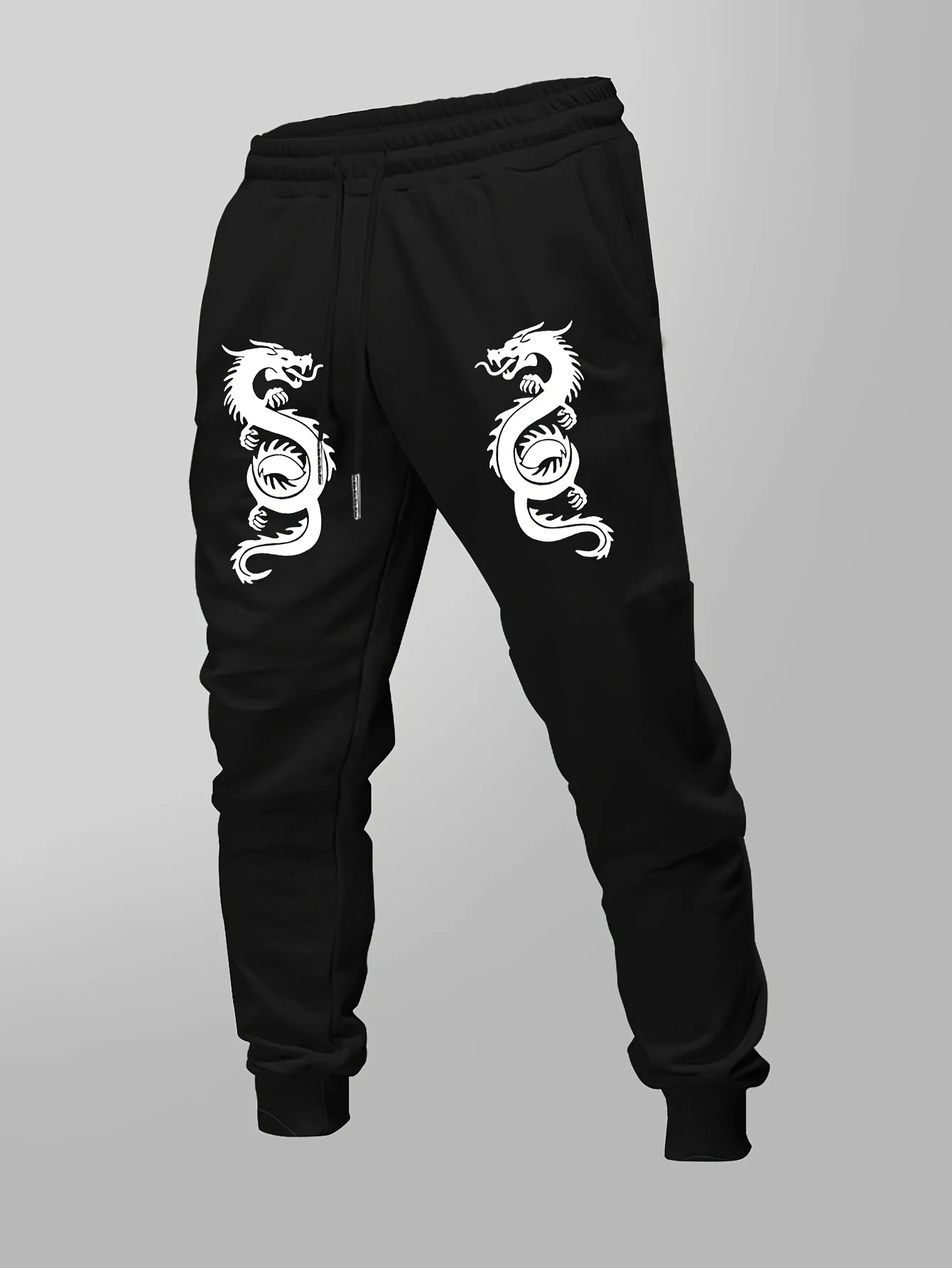 

Men's Casual Sportswear Pants with Street Gothic Pattern Prints, Elastic Drawstring Sportswear Pants, and Casual Jogging Pants