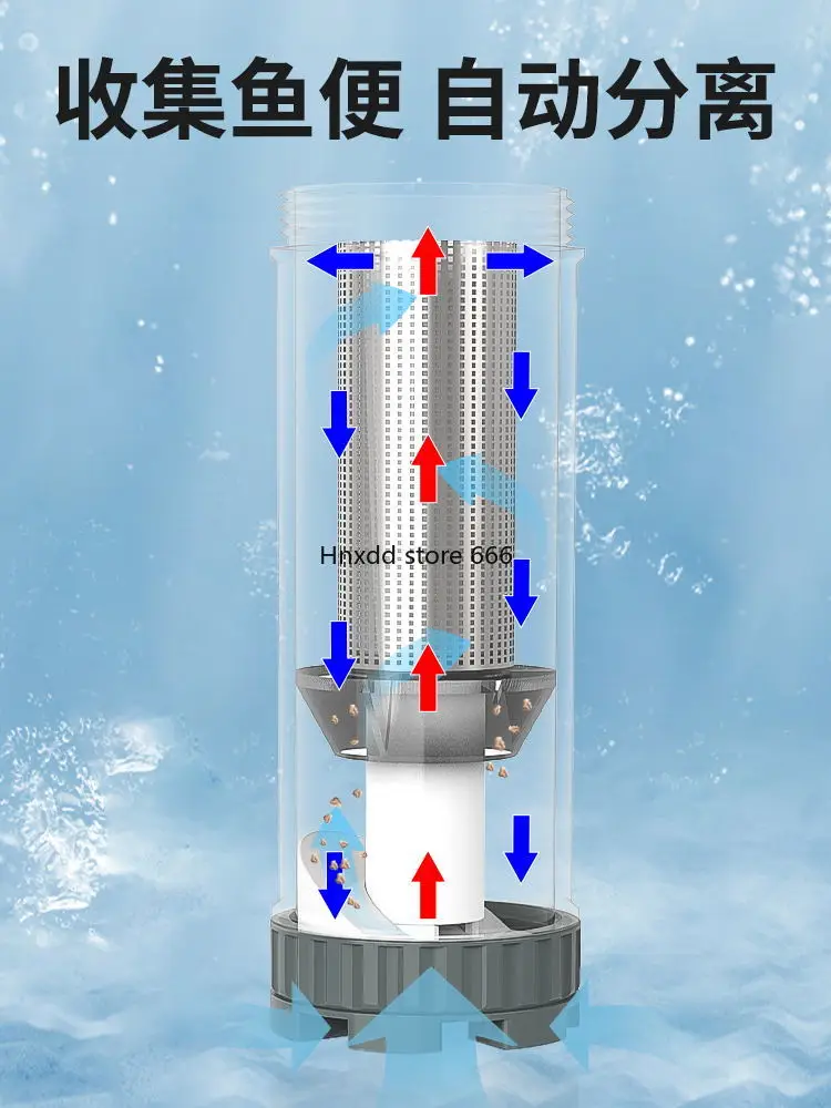 Device 3-in-1 circulating pump water purification water changer separation fish feces collection device