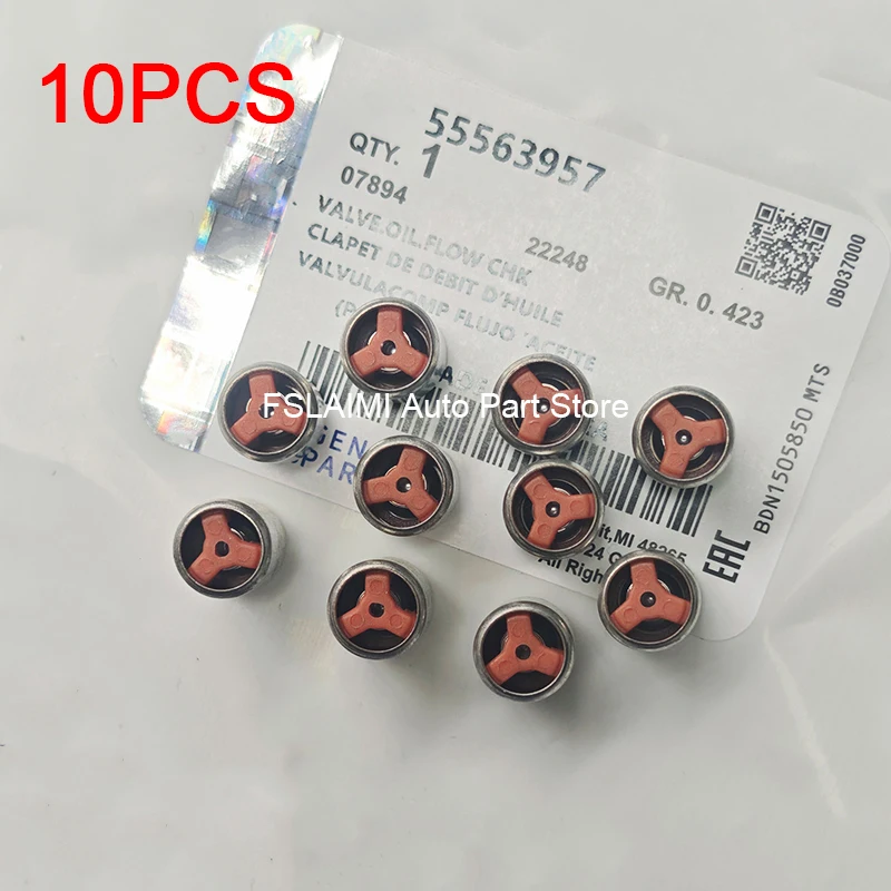 10PCS Brand New Oil by-pass Valve One-way Valve for Chevrolet Cruze Sonic Trax  1.6 1.8 Epica 1.8 Aveo 55563957 Auto Accessories