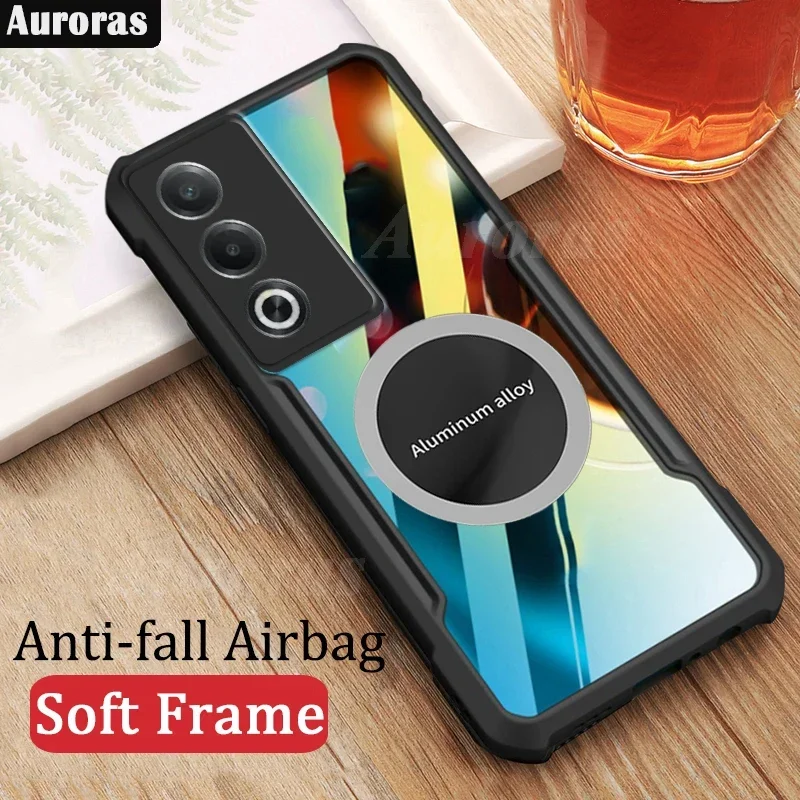 

Skinlee Case For OPPO A3 Pro 5G Car Magnetic Sheet Clear Heat Dissipation Shell For OPPO A79 5G A60 4G Phone Cover