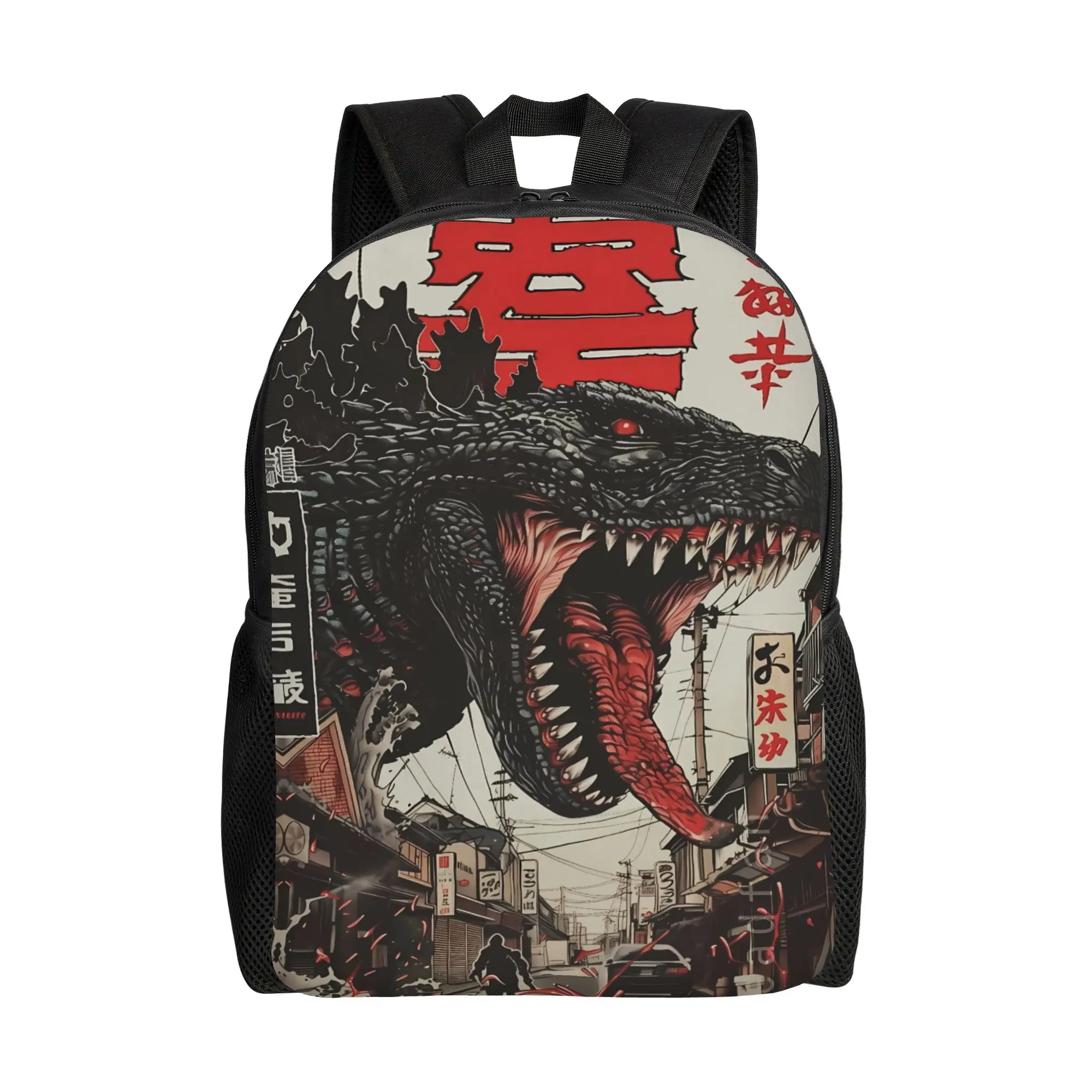 Godzillaed 3D Printed Backpack  Trekking Backpacks Men Designer Pattern High School Bags Stylish Rucksack