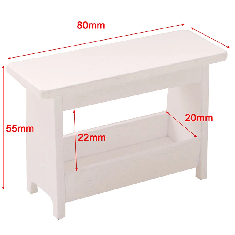 1:12 Dollhouse Mini Stool Desk Table Model Cabinet Bookshelf Furniture Decor Toy