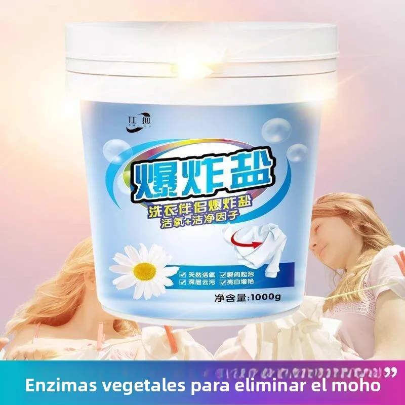 Detergente para Ropa con Fragancia Floral, Eliminador de Manchas de Sal, Eficaz para Manchas de Pelo de Animales, Polvo de La...