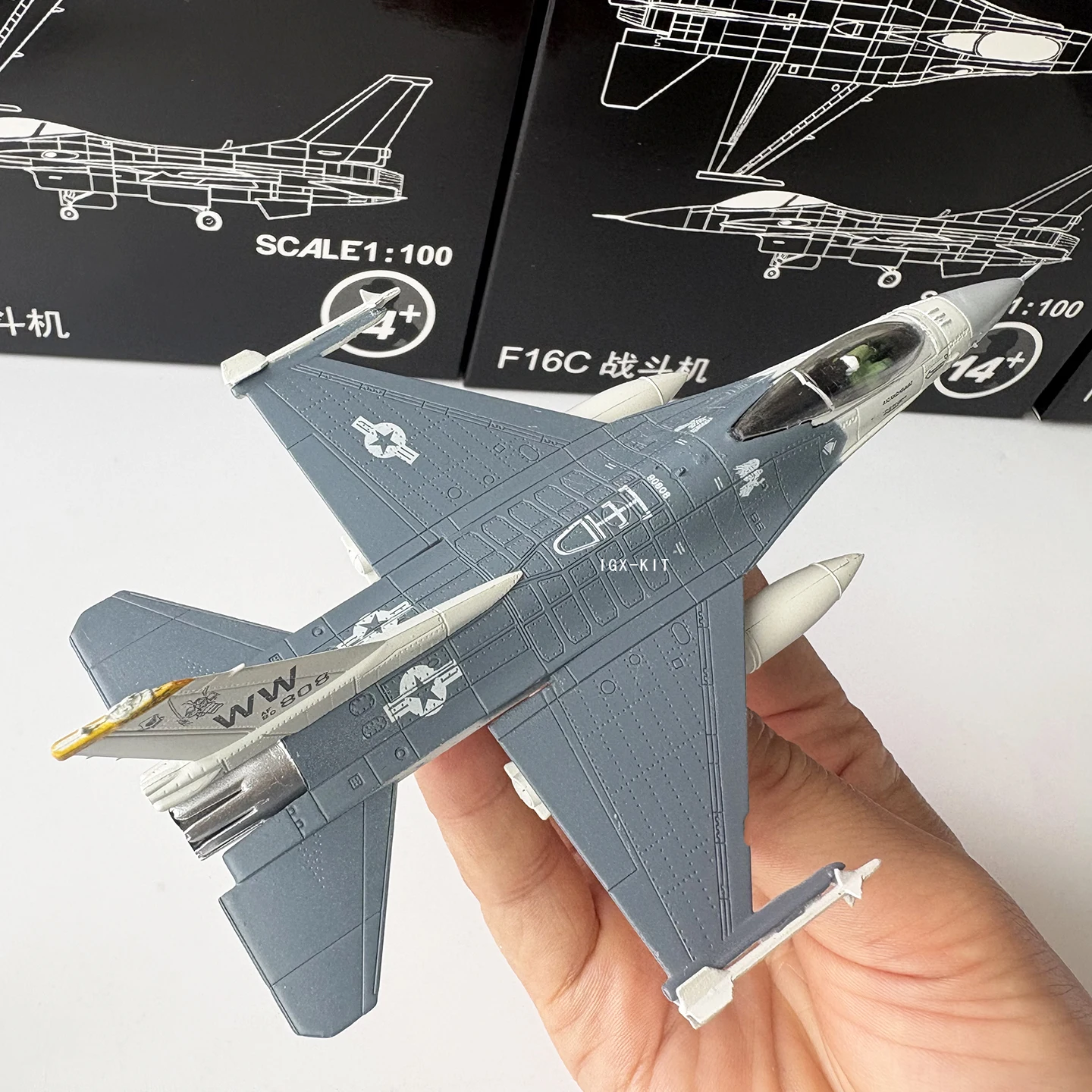 1/100 Scale F-16C Fighter Jet Aircraft USAF F16 Alloy Diecast Metal Plane Finished Model Collection Static Display Gift