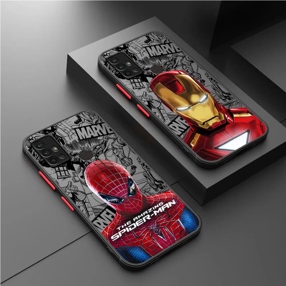 Soft Cover Case for Samsung Galaxy A51 A52 5G A50s A71 A50 A12 A31 A32 A70 A70s A30 A21s Marvel Avengers Spiderman Ironman